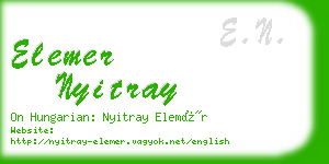 elemer nyitray business card